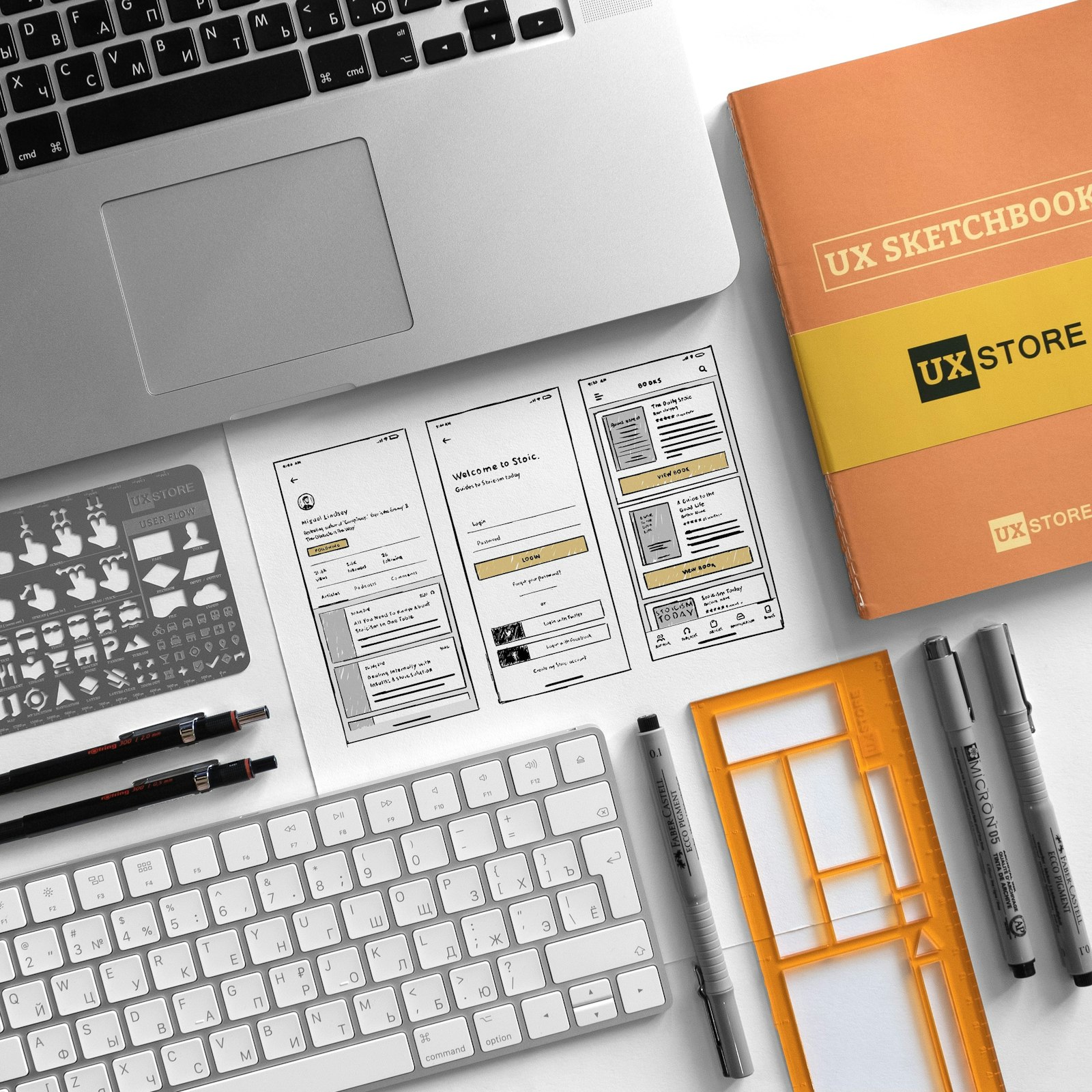 UI/UX design sketching